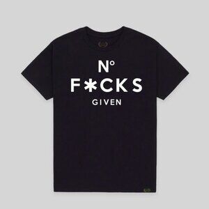 NEW! NO F*CKS GIVEN BLACK COTTON TEE - MULTIPLE SIZES!